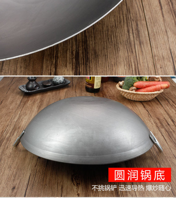 Tradycyjny Wok chiński nieprzywierający garnek żeliwny do gotowania pilawu i innych potraw - Jogo De Panela - Wianko - 8