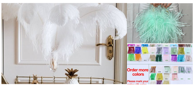 Kolorowe indycze pióra Boho DIY 2 metry - dekoracyjne i puszyste pióropusze do szalów ślubnych, ubrań karnawałowych i akcesoriów rzemieślniczych - Wianko - 3