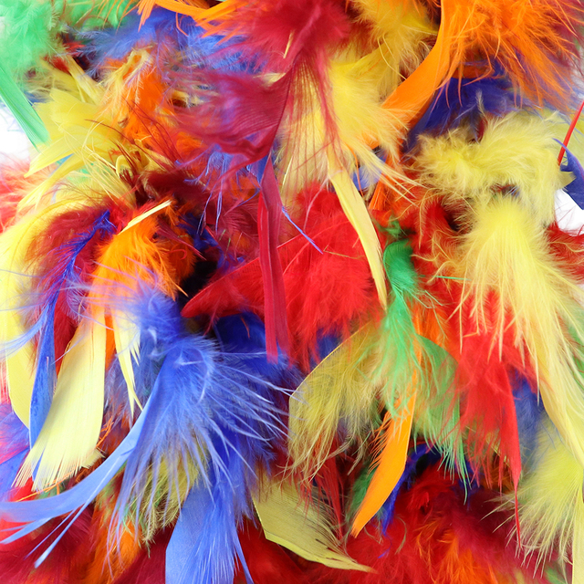 Kolorowe indycze pióra Boho DIY 2 metry - dekoracyjne i puszyste pióropusze do szalów ślubnych, ubrań karnawałowych i akcesoriów rzemieślniczych - Wianko - 17