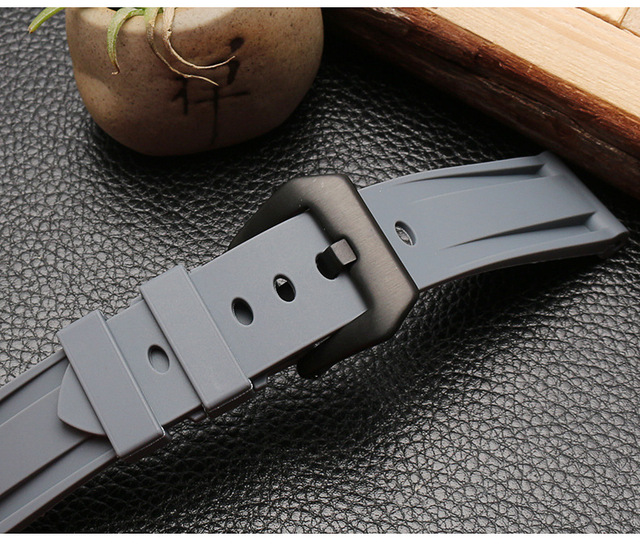 Uniwersalny pasek gumowy w kamuflażu dla mężczyzn, szerokości 22mm/24mm/26mm, do zegarków klasycznych Panerai - Wianko - 5