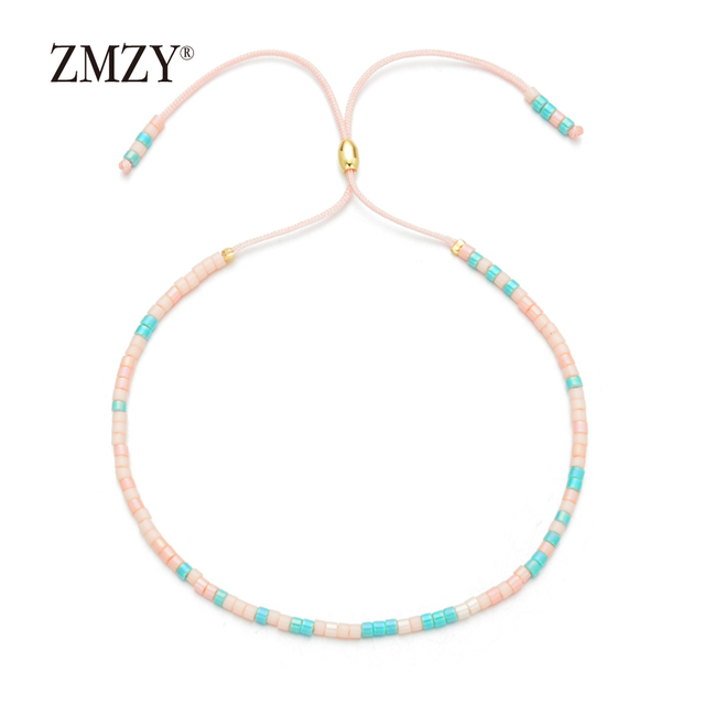 Bransoletka Zmzy Boho Multicolor Miyuki dla kobiet, śliczna Mini Delica, regulowane biżuteryjne bransoletki z koralikami lina łańcuchowa Femme - Wianko - 11