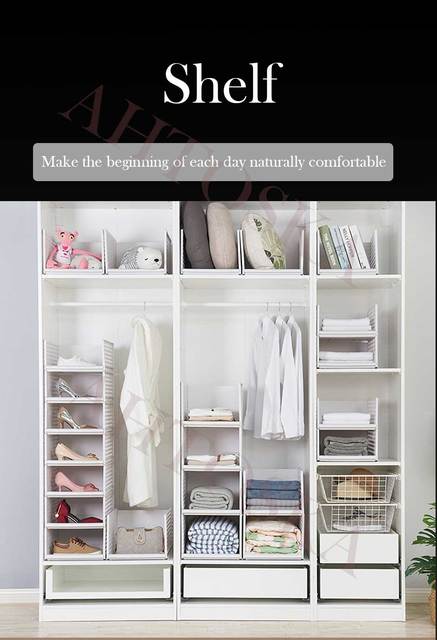 Ścianka działowa Rack z szufladami na ubrania do sypialni - Wianko - 1