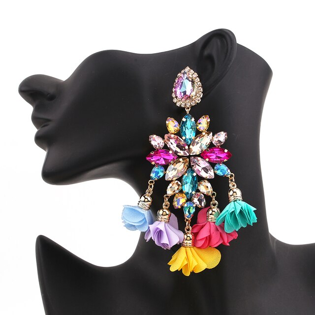 Kolczyki Hot Aretes Crystal Drop Dangle - Modne wiszące biżuterię z kryształkami dla kobiet - Wianko - 11