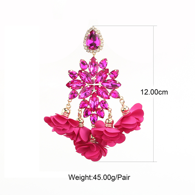 Kolczyki Hot Aretes Crystal Drop Dangle - Modne wiszące biżuterię z kryształkami dla kobiet - Wianko - 14