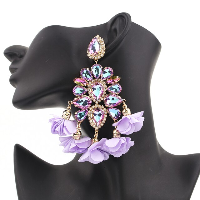 Kolczyki Hot Aretes Crystal Drop Dangle - Modne wiszące biżuterię z kryształkami dla kobiet - Wianko - 9