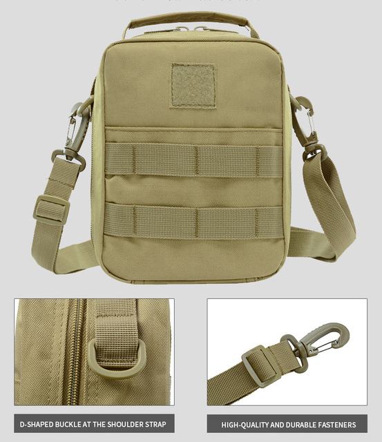 Wojskowa torba biodrowa MOLLE dla mężczyzn - Survival Tactical, apteczka, etui na multitool, latarka, kabura - Wianko - 7