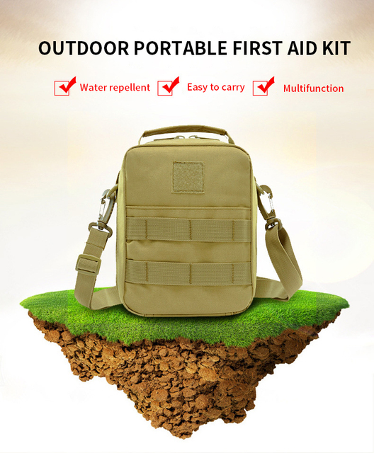 Wojskowa torba biodrowa MOLLE dla mężczyzn - Survival Tactical, apteczka, etui na multitool, latarka, kabura - Wianko - 1