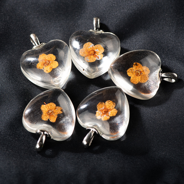 20 sztuk ręcznie wykonanych żelaznych serc z kwiatowym wzorem do naszyjnika - biżuteria - Wianko - 11