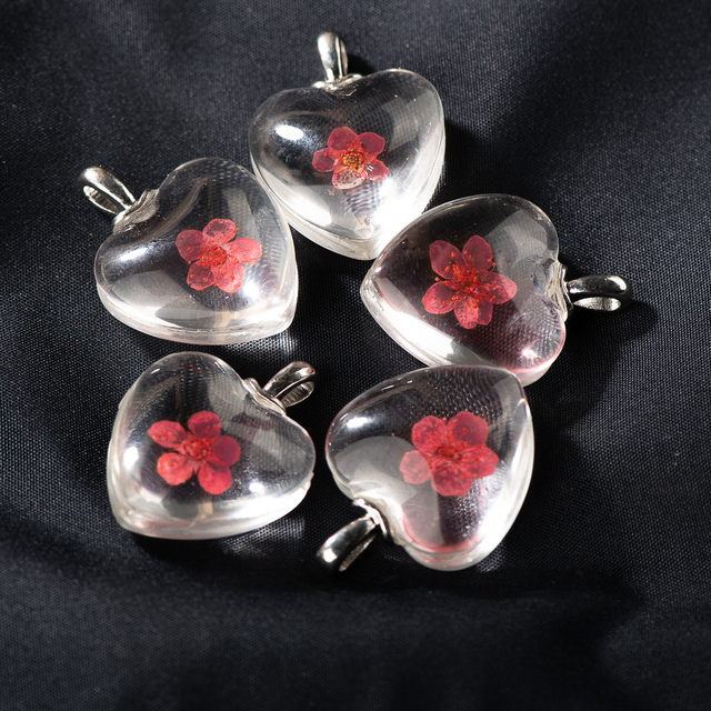 20 sztuk ręcznie wykonanych żelaznych serc z kwiatowym wzorem do naszyjnika - biżuteria - Wianko - 8