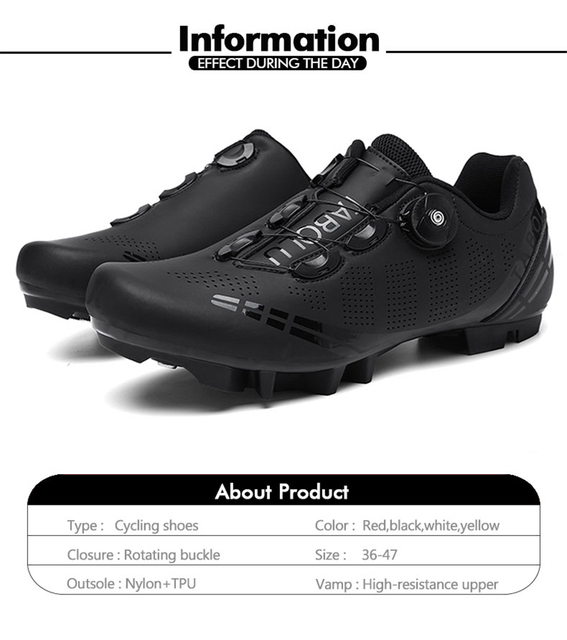 Męskie buty rowerowe MTB górskie obuwie na płaskiej podeszwie - Wianko - 6