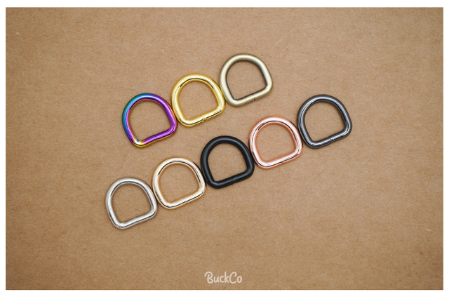 Partia 10 sztuk metalowych, niklowanych pierścieni D o średnicy 15mm do odzieży, bagażu, plecaka, smyczy, obroży dla psa i pasów DIY - 8 kolorów - Wianko - 5