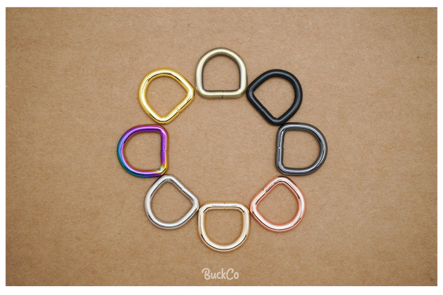Partia 10 sztuk metalowych, niklowanych pierścieni D o średnicy 15mm do odzieży, bagażu, plecaka, smyczy, obroży dla psa i pasów DIY - 8 kolorów - Wianko - 4