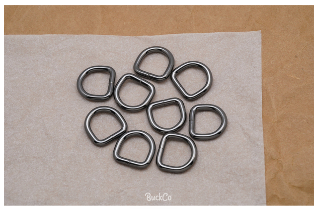 Partia 10 sztuk metalowych, niklowanych pierścieni D o średnicy 15mm do odzieży, bagażu, plecaka, smyczy, obroży dla psa i pasów DIY - 8 kolorów - Wianko - 16