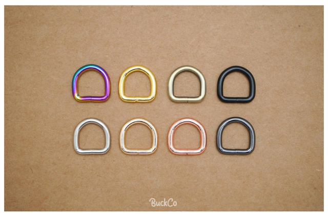 Partia 10 sztuk metalowych, niklowanych pierścieni D o średnicy 15mm do odzieży, bagażu, plecaka, smyczy, obroży dla psa i pasów DIY - 8 kolorów - Wianko - 3