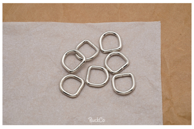 Partia 10 sztuk metalowych, niklowanych pierścieni D o średnicy 15mm do odzieży, bagażu, plecaka, smyczy, obroży dla psa i pasów DIY - 8 kolorów - Wianko - 20