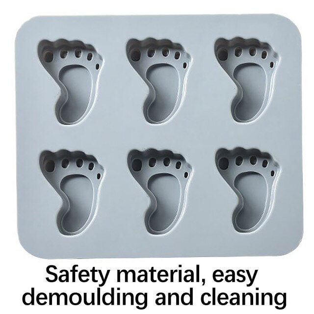 Foremka na ciasto dekoracji dla dzieci - silikonowe stopy, miękki silikon, do pieczenia ciastek i czekolady Pan - Wianko - 13