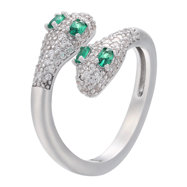 Nowe pierścionki ZHUKOU 2020 w złotym lub srebrnym kolorze z wężowym motywem zwierzęcym - biżuteria z kryształkami CZ dla mężczyzn i kobiet, kategoria: Pierścionki - Wianko - 22