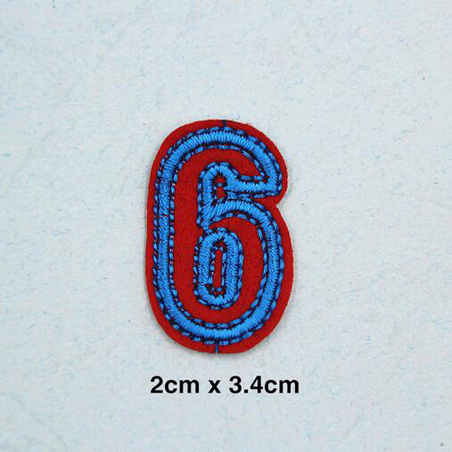 Tkanina haftowana numer Patch Cap - łatka do własnoręcznego przyszywania na odzież, torby i akcesoria do szycia B57 - Wianko - 12