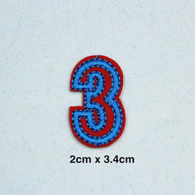 Tkanina haftowana numer Patch Cap - łatka do własnoręcznego przyszywania na odzież, torby i akcesoria do szycia B57 - Wianko - 18
