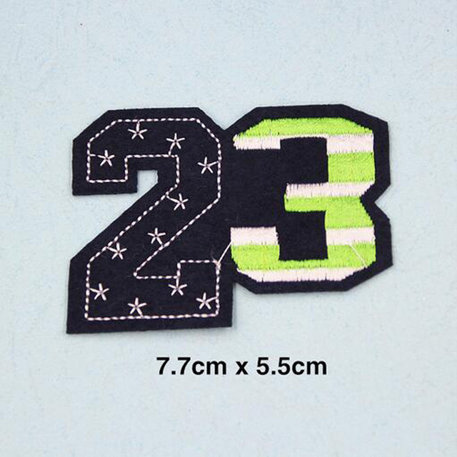 Tkanina haftowana numer Patch Cap - łatka do własnoręcznego przyszywania na odzież, torby i akcesoria do szycia B57 - Wianko - 13