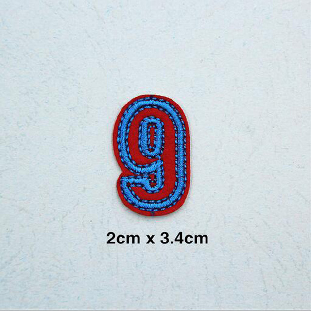 Tkanina haftowana numer Patch Cap - łatka do własnoręcznego przyszywania na odzież, torby i akcesoria do szycia B57 - Wianko - 15