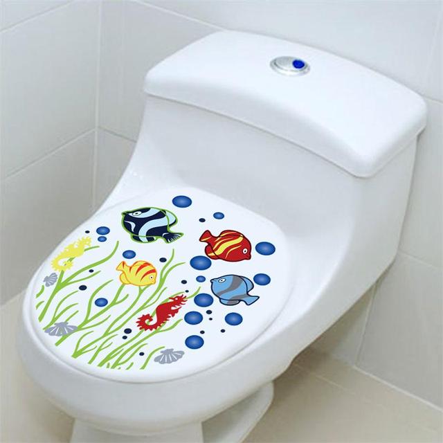 Nowe kolorowe podwodne naklejki ścienne do łazienki i okien - dekoracja wnętrz, motyw zwierzęcy, kreskówkowe PVC - Wianko - 8