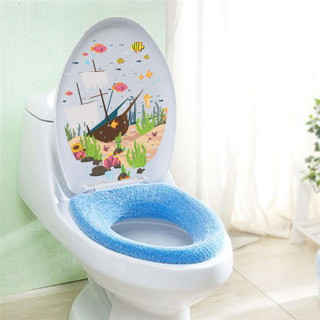 Nowe kolorowe podwodne naklejki ścienne do łazienki i okien - dekoracja wnętrz, motyw zwierzęcy, kreskówkowe PVC - Wianko - 5