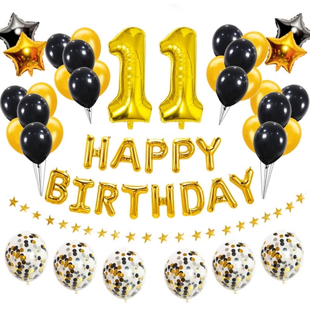 38 sztuk różowo-złotych balonów dekoracyjnych na urodziny 11-latka - Wianko - 6