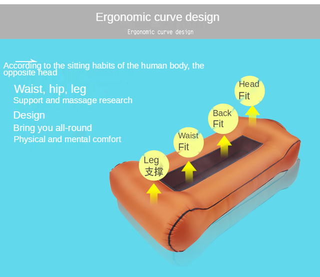 Przenośny materac dmuchany do spania i wypoczynku - 190*85*35 cm - Wianko - 3