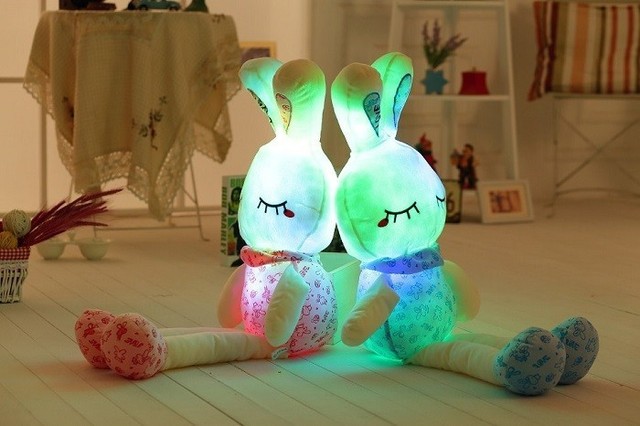 Pluszowy królik LED oświetlany, 75 cm, nowy rok, urodziny dla dziecka - świecąca lampa zabawkowa - Wianko - 15
