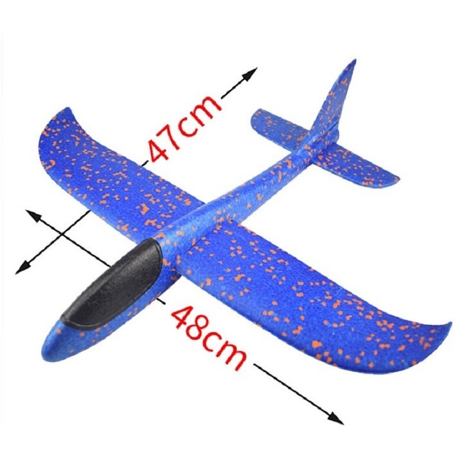Samoloty zabawkowe do ręcznego rzucania - szybowiec LED, 48cm, model bezwładności samolotu dla dzieci - Wianko - 6