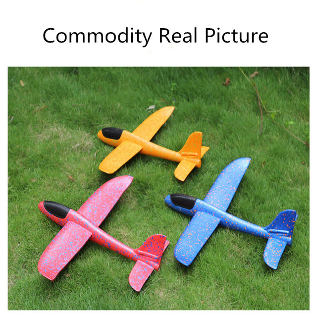 Samoloty zabawkowe do ręcznego rzucania - szybowiec LED, 48cm, model bezwładności samolotu dla dzieci - Wianko - 9