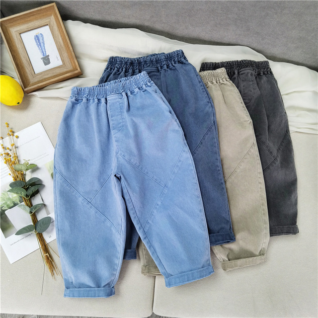 Dżinsy spodnie patchworkowe dla chłopców w trendy stylu wiosenno-jesiennym - Wianko - 7