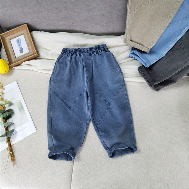 Dżinsy spodnie patchworkowe dla chłopców w trendy stylu wiosenno-jesiennym - Wianko - 12