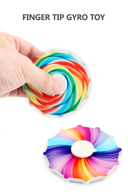 Nowoczesny Fidget Hand Spinner Candy Rainbow – zabawka antystresowa dla dzieci – opuszka palca – TOP TREND – różowe kolory - Wianko - 10