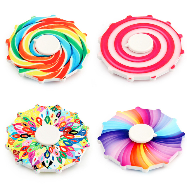 Nowoczesny Fidget Hand Spinner Candy Rainbow – zabawka antystresowa dla dzieci – opuszka palca – TOP TREND – różowe kolory - Wianko - 5