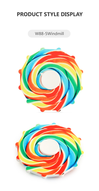 Nowoczesny Fidget Hand Spinner Candy Rainbow – zabawka antystresowa dla dzieci – opuszka palca – TOP TREND – różowe kolory - Wianko - 14