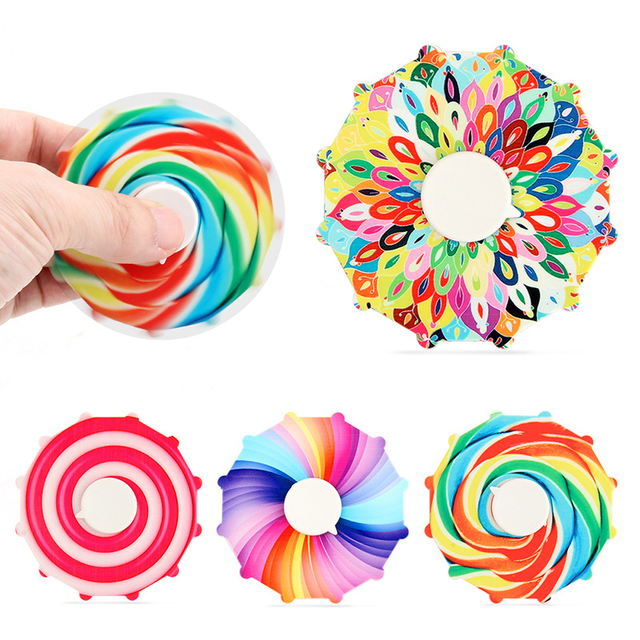 Nowoczesny Fidget Hand Spinner Candy Rainbow – zabawka antystresowa dla dzieci – opuszka palca – TOP TREND – różowe kolory - Wianko - 2