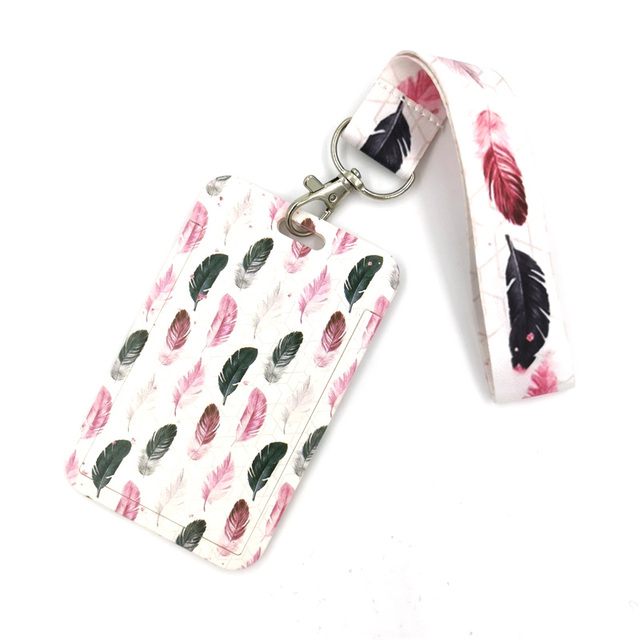 Breloczek na klucze z czarnymi różowymi liśćmi, piórem i smyczą - modny dodatek dla kobiet, pielęgniarek, lekarzy i studentów - Wianko - 6
