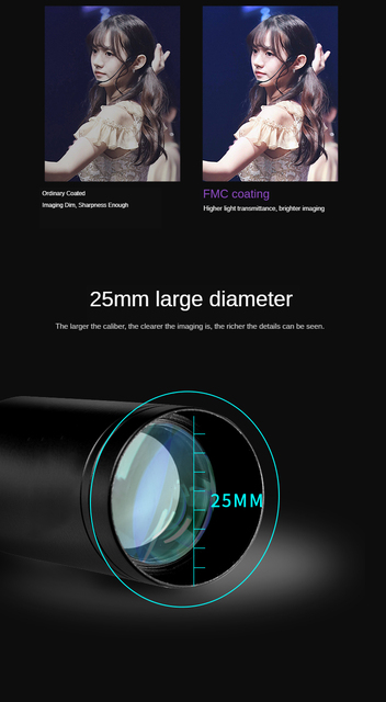 Profesjonalny monokular teleobiektyw Zoom 10-300x4 4k Super Metal ll 40mm - luneta myśliwska i noktowizor do camping - Wianko - 12