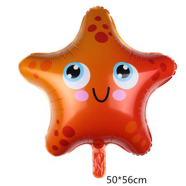 Balon foliowy w kształcie uroczego zwierzęcia - delfin, smok, krewetka, krab, małe ryby, konik morski, ośmiornica dla chłopca i dziewczynki w urodziny - Wianko - 6