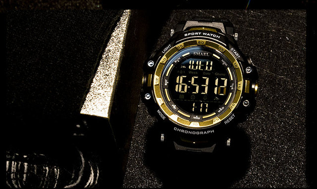 Męskie zegarki cyfrowe LED SMAEL Shock Montre - wojskowy styl luksusowe, światło LED, wodoodporne, na rękę sport - Wianko - 11