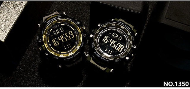 Męskie zegarki cyfrowe LED SMAEL Shock Montre - wojskowy styl luksusowe, światło LED, wodoodporne, na rękę sport - Wianko - 2