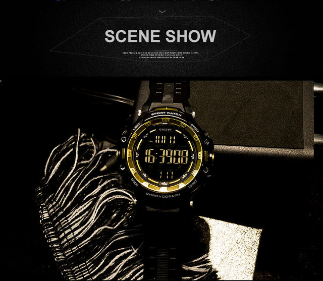 Męskie zegarki cyfrowe LED SMAEL Shock Montre - wojskowy styl luksusowe, światło LED, wodoodporne, na rękę sport - Wianko - 9