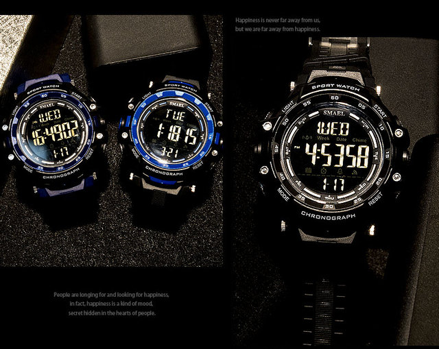 Męskie zegarki cyfrowe LED SMAEL Shock Montre - wojskowy styl luksusowe, światło LED, wodoodporne, na rękę sport - Wianko - 12