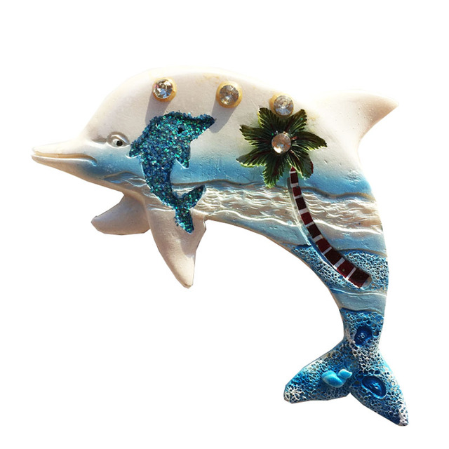 Magnes na lodówkę 3D z motywem ryby, delfina, żółwia i kraba - dekoracyjne naklejki magnetyczne do dzieci Educatio, stereoskopowe - Wianko - 7
