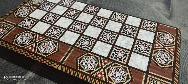 Luksusowa gra w kości Star Ancient Syria Backgammon z drewnianymi żetonami - Wianko - 3