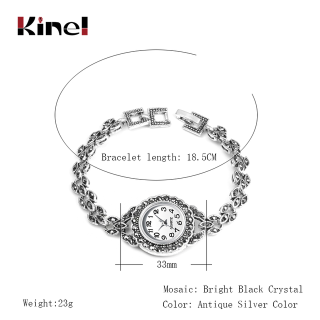 Bransoletka damskiego zegarka Kinel Hot o małym i uroczym oku w stylu vintage z kryształowym wykończeniem - boże narodzenie 2019 - Wianko - 22