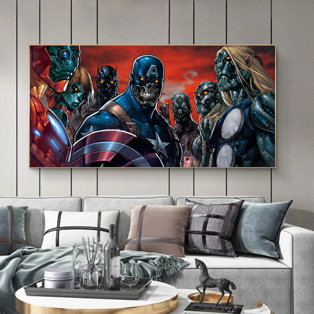 Obraz na płótnie Marvel Avengers - Kapitan Ameryka - plakaty i druk - dekoracja do salonu - Home Decor - Wianko - 3