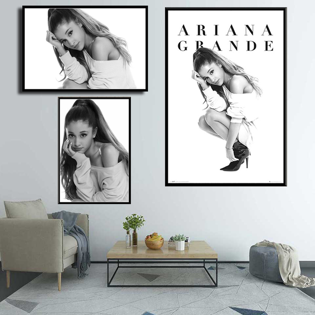 Plakat na płótnie - Ariana Grande, muzyka, piosenkarka, Portret, Artystyczne malowidło, Ozdoba ściany - Wianko - 2